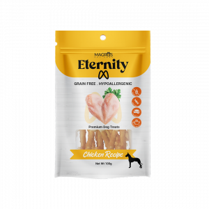 MAGROS ETERNITY GRAIN FREE DOG TREATS CHICKEN JERKY WITH CALCIUM BONE TWISTED